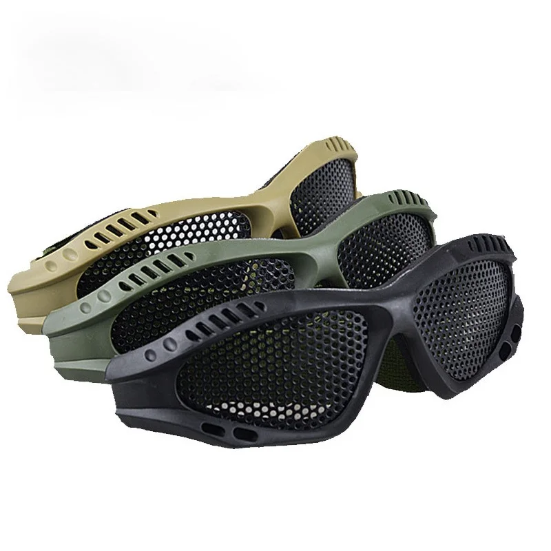 

Pores Steel Mesh Hiking Glasses Impact Resistance Super Toughness Sand Control For Outdoor Hiking Cosplay Live CS Game