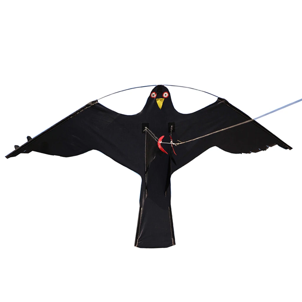 3x Hawk Kite Realistic Flying Bird Decoy Bird Scarer Protect Farmers Crops Kids Kite Toy Windsock Scarecrow Pest Control