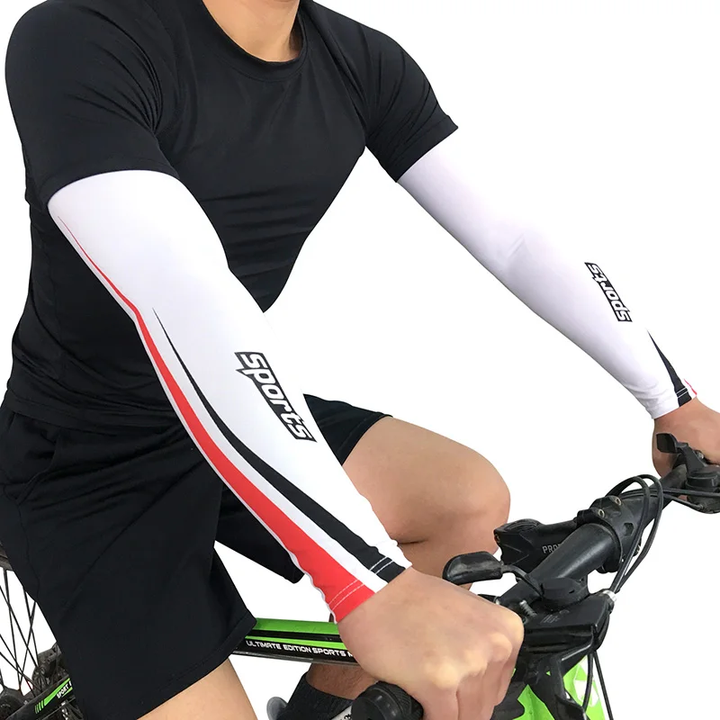 

Ice Silk Arm Sleeves Sun Protection UV Mangas Running Cycling Arm Warmers Sports Basketball Volleyball Cool Arm Sleeves
