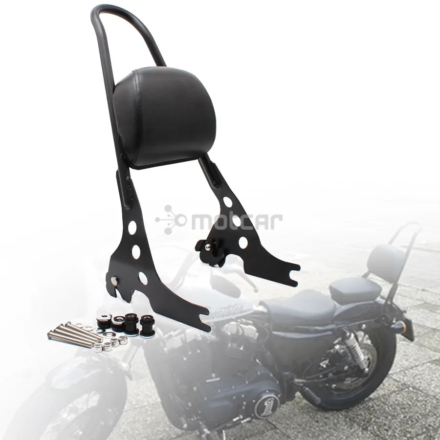 883 1200 Backrest with Rack UP Harley Sportster Detachable Sissy Bar for 04
