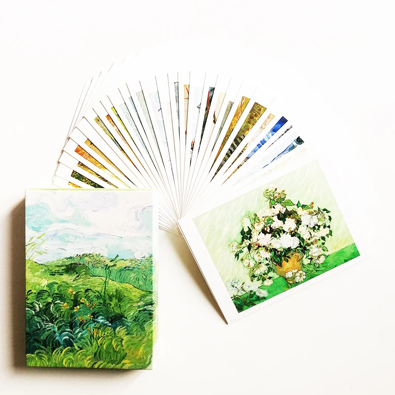 32 шт./компл. Life Like Summer Flowers Van Gogh Art Набор открыток поздравительная открытка 157x113 мм/6