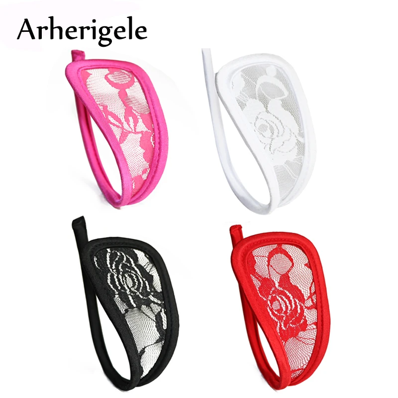 

Arherigele Lace Flower Lingerie Women C-string Thongs Spandex C-Shaped Seamless Sexy Panty Invisible Underwear Knickers Briefs