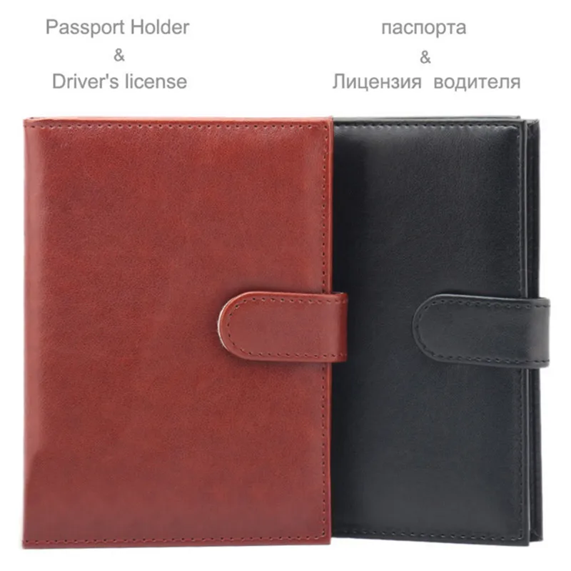 

1Pc High Quality PU Leather Russian Auto Driver License Cover Card Passport Holder Case The Cover for Car Driving Document