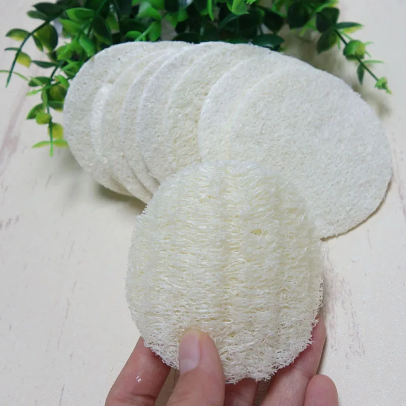 Бесплатная доставка 12 шт./Лот Loofah Luffa диск для лица кожи PadsMale женское лицо и