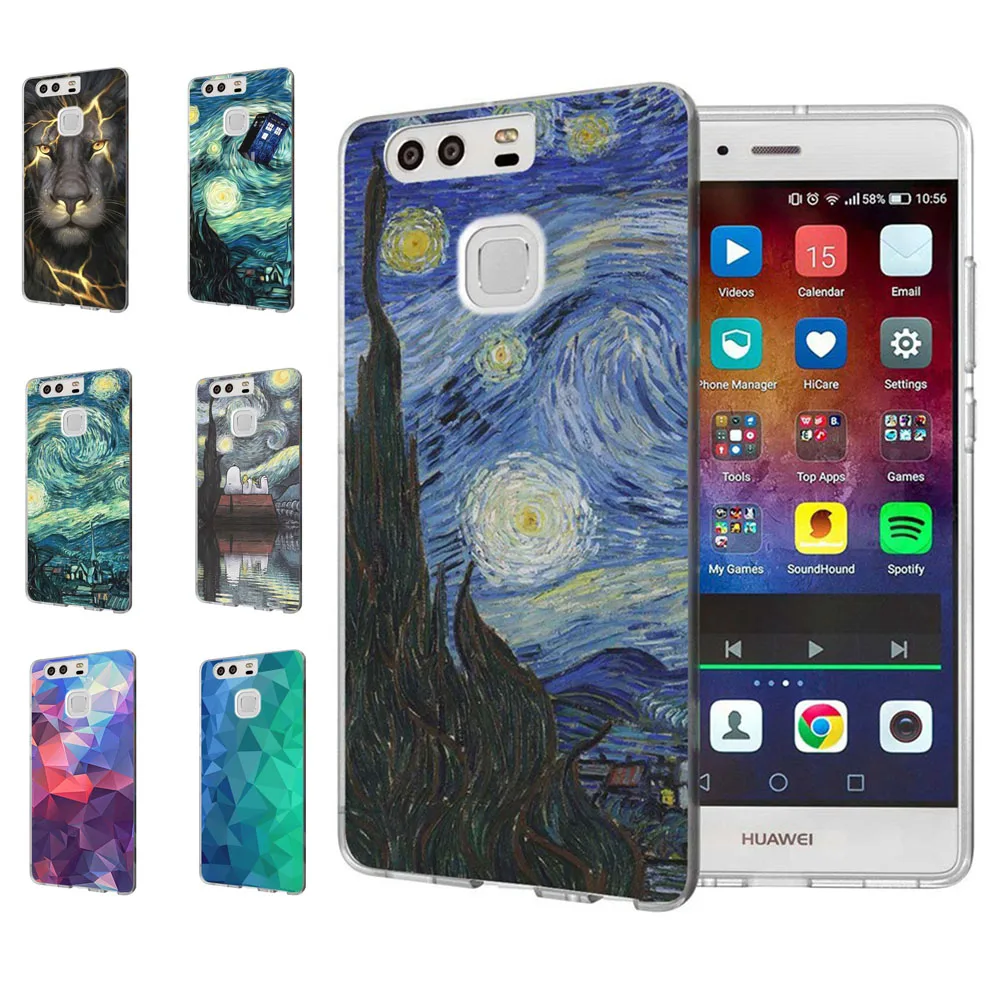 For Huawei P9lite/P8 Lite 2016 2017 Y5 II 2 Y5ii / Y6 Compact Honor 5A LYO-L21 Soft TPU Silicone Pattern Clear Case B046 |