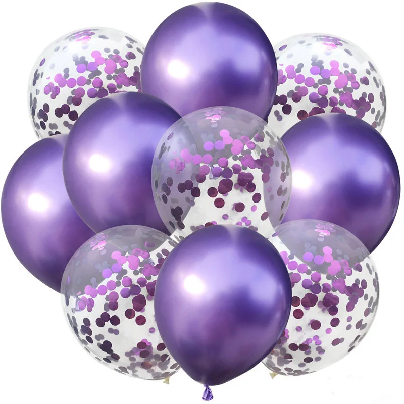 10 шт смешанные конфетти шары День рождения украшения металлические шары воздушный шар пол раскрыть свадебный воздушный шар на день рождения поставки