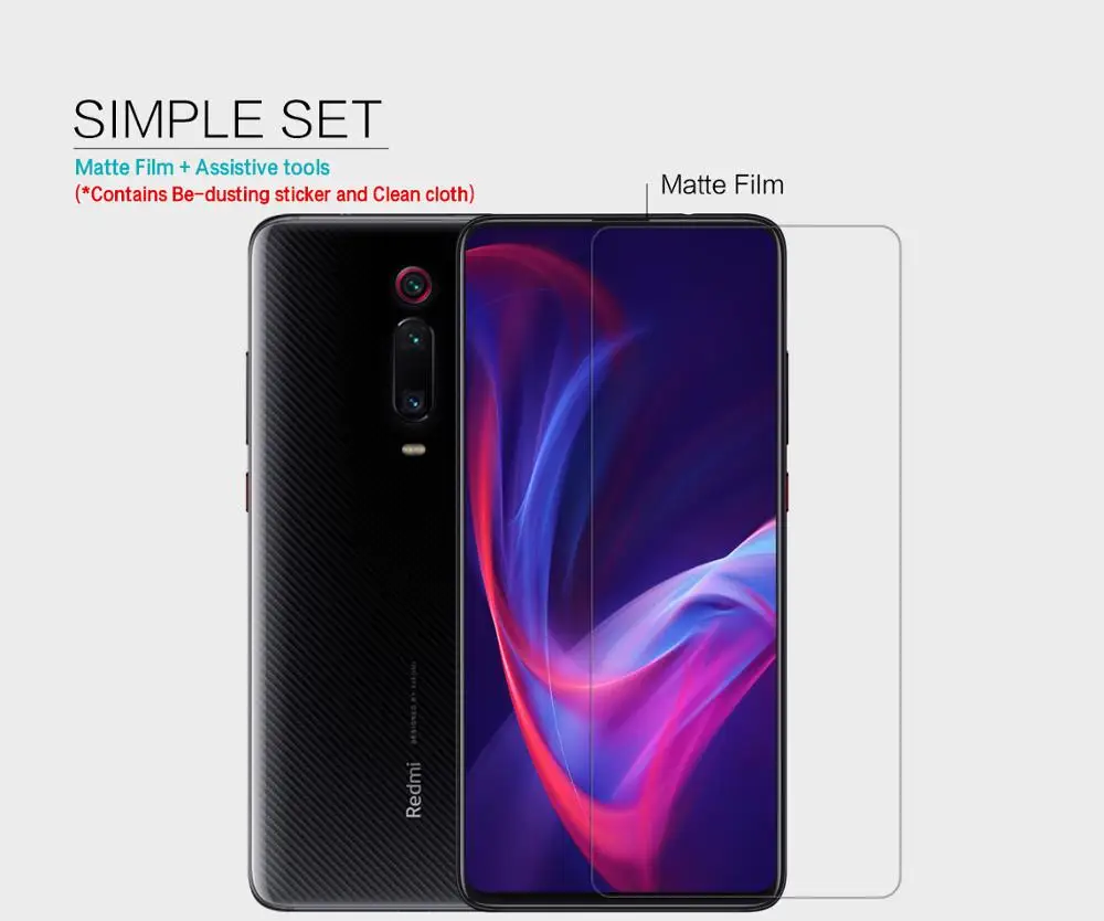 2 шт. для NILLKIN Xiaomi Redmi K20 Защитная пленка экрана кристально прозрачная матовая