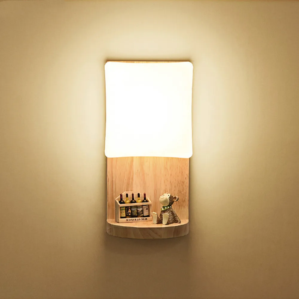 

E27 Holder Wall Lamps for Bedside Lamps wooden Light Stair Lighting Home Decor 110V/220V Lighting fixture lw510444py