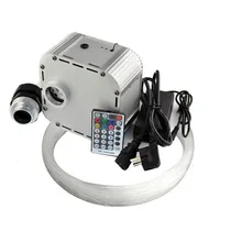 Светодиодный волоконно-оптический звезда потолочные светильники комплект 400 шт. 0,75 мм 2 м оптическое волокно+ 32 Вт RGB 4-скорость мерцание свет двигателя+ 28key RF пульт дистанционного управления