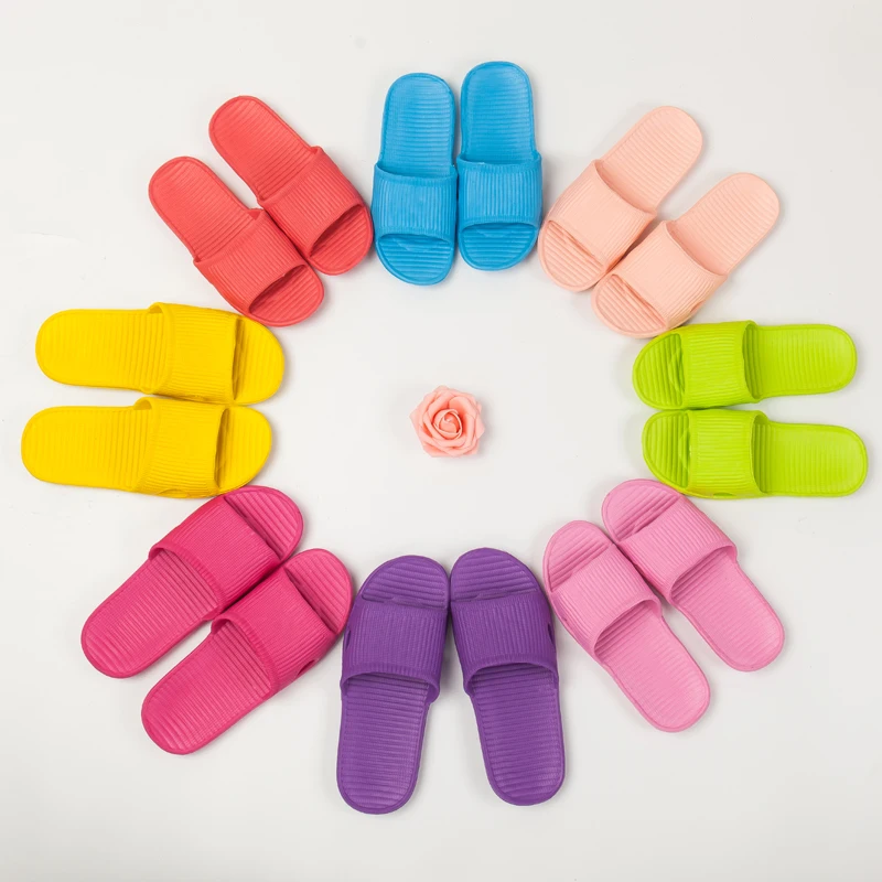 

2018 Light EVA Foam Slippers Female Summer Indoor Living Room Hospitality Slippers Mute Hotel Slippers Big Size