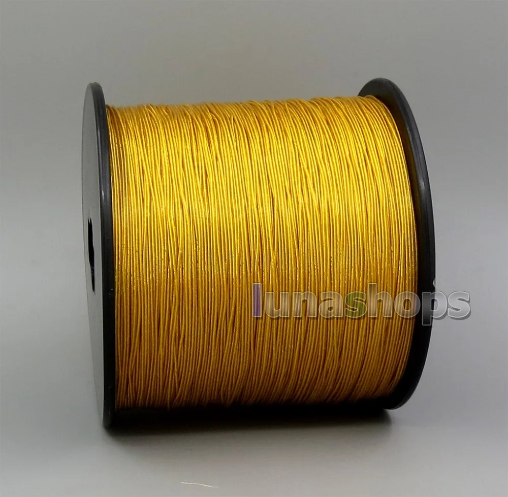 LN006017 5m OCC Gold Plated 24AWG 14 0 05mm PVC OD 0 7mm DIY Audio Headphone Earphone Cable