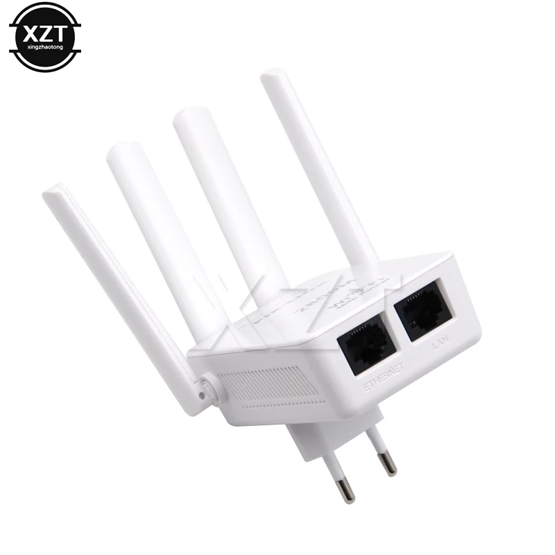 

Mini WiFi Repeater / Router / Access Point Wi-Fi Range Extender with 4 External Antennas WPS Protection EU/US Plug wifi Router