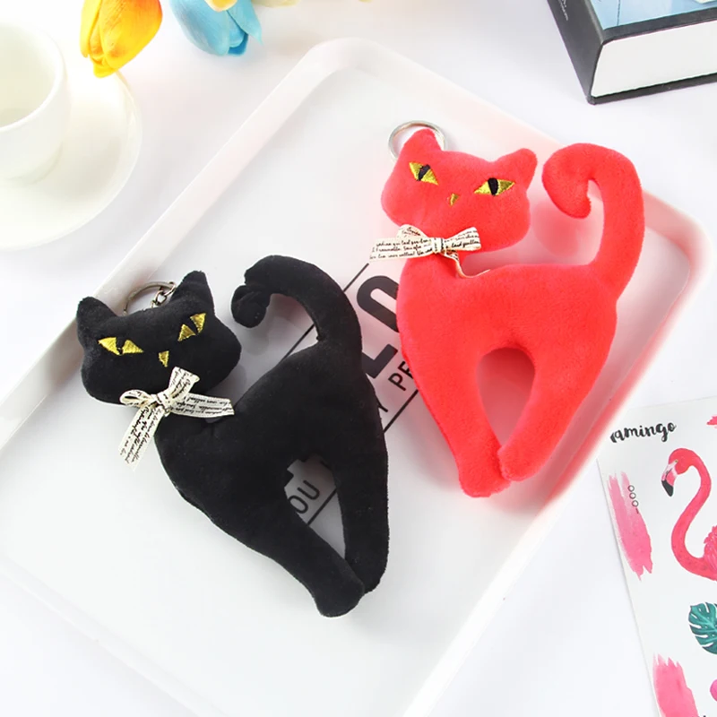 

Key Cover Rings Toy plush Cat Keychain Accessary Purse Charm Car Ornament Stuffed Animal Mini Soft Toy Gift For 6 year old Girl