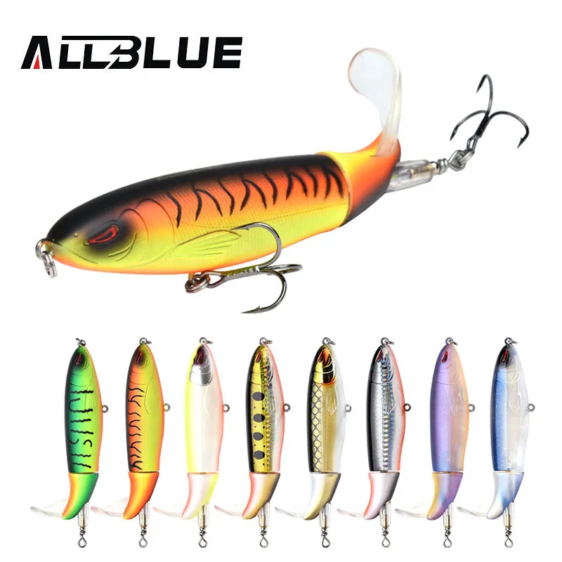 

ALLBLUE Hot Whopper Popper 90mm/110mm/130mm Topwater Artificial Bait 3 Size Plopper Fishing Lure For Fresh Water Pesca