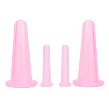 SHARE HO 4 шт силиконовые массажные банки для лица набор для ухода за здоровьем китайская терапия массажные банки вакуумные банки дропшиппинг