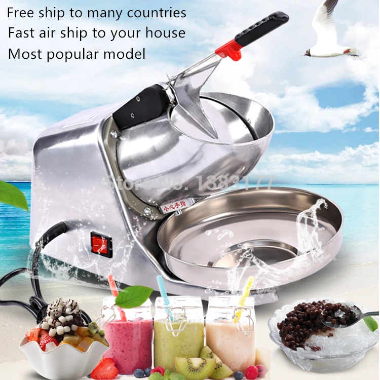 

18 Free air ship to your home Commercial Ice crusher Semi-Automatic ice crushers Electric Ice shavers 220V Ice Planer
