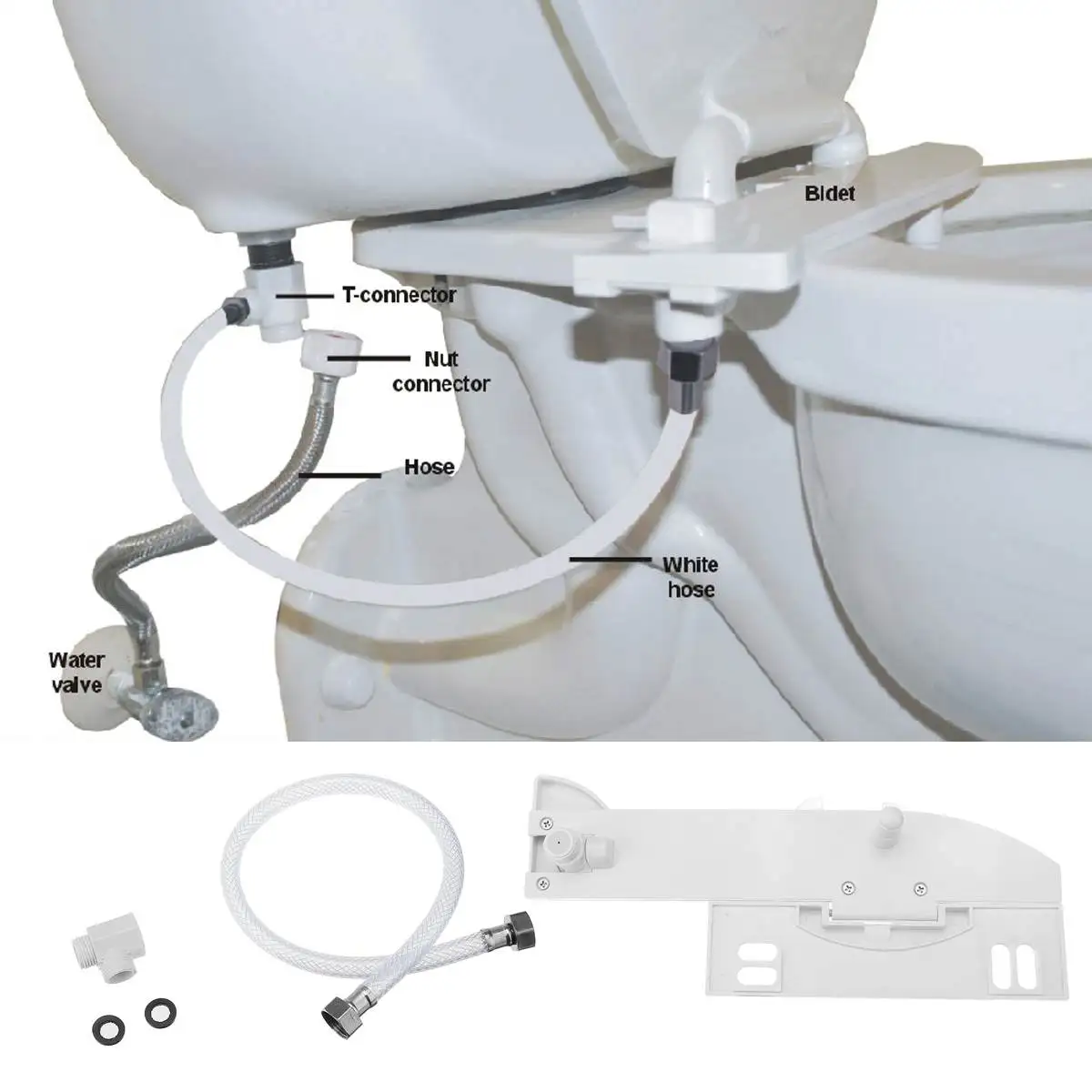 Tanie Nie elektryczny Bidet siedzenia woda system dysza do czyszczenia świeżej wody rączka bidetowa mechaniczne akcesoria Bidet