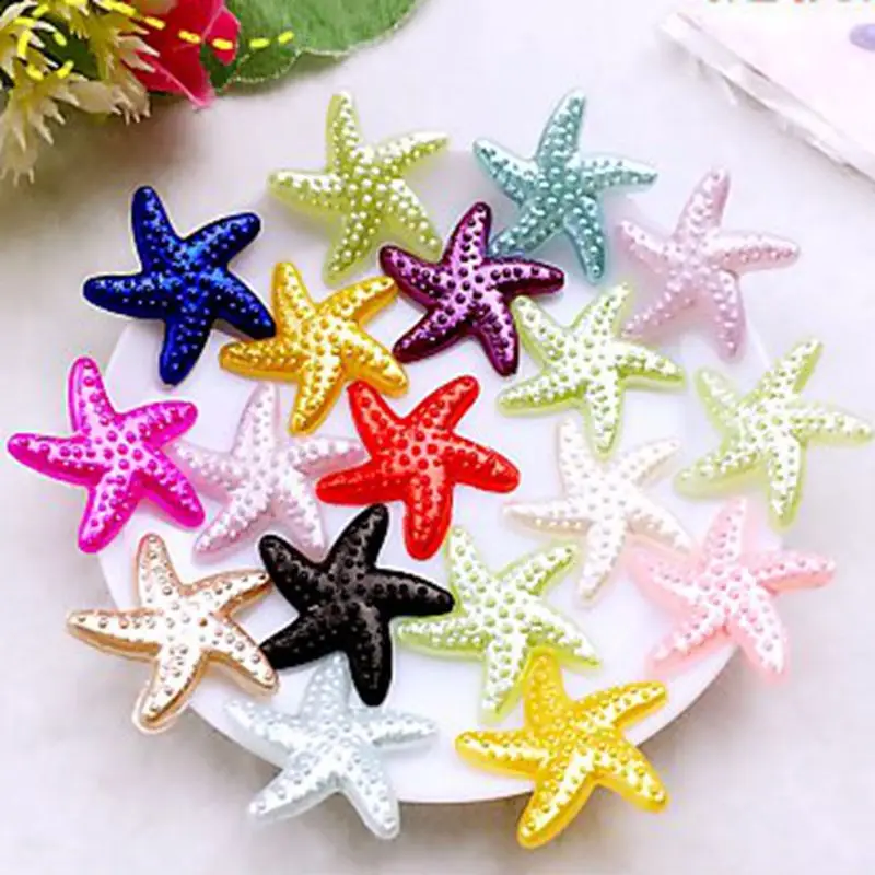 

200pcs/bag Mini Starfish Craft Decoration Colorful Resin Sea Stars Size 19mm DIY Beach Cottage Wedding Party Decor 004004122