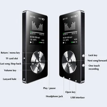 DOITOP 1.8inch TFT Screen MP3 Walkman HIFI Lossless MP3 Player FM Video E-book Recorder Clock 8GB Sport TF Expansion to 128G