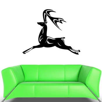 

Wall Decal Deer Elk Horn Lan Running Jumping Flying Speed Vinyl Stickers
