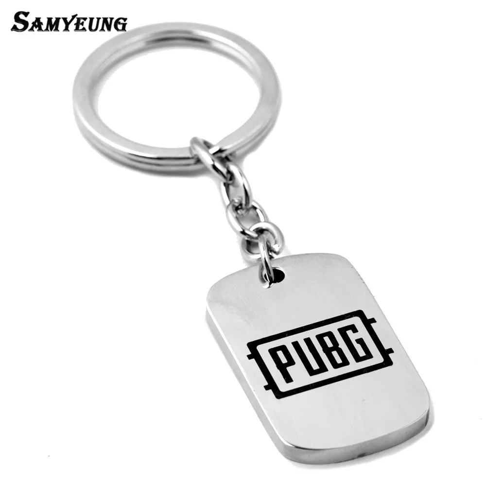 

Samyeung Game PUBG Key Chains for Best Friends Battlegrounds KeyChain Stainless Steel Winner Bag Keyring Porte Clef Dropshipping