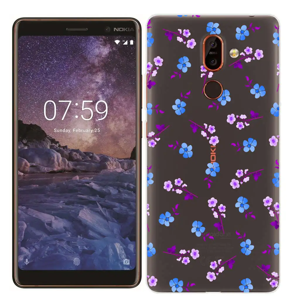 For Nokia 7 Plus Soft TPU Fundas Painted Silicone Case for Nokia 2.1 3.1 5.1 6.1 Smart Back Cover for Nokia 3 5 6 7 8 ShockProof (14)