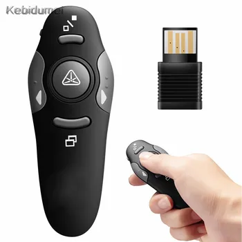 

Kebidumei 2.4GHz RF Pointer Pen Mini Wireless USB Power Point Presenter Remote Control Laser With USB Adapter Hight Quanlity
