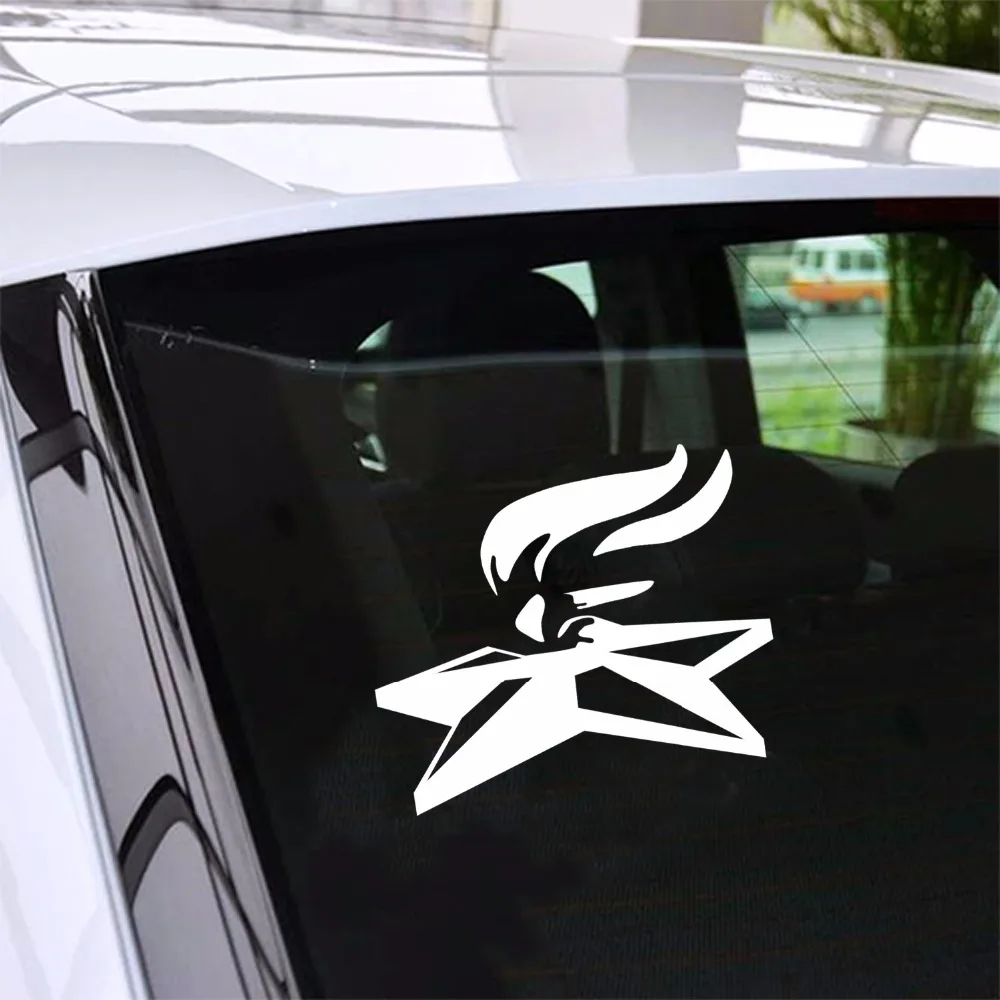 

1PC 2018 New Style 15*12.2cm Eternal Flame Pentagram Car Stickers For Russian Vinyl Car Styling Motorcycle Accessories