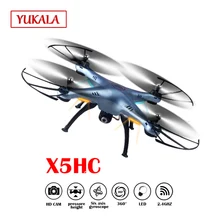 X5HC вертолет 4 канала 2,4 ГГц 6 Дрон с осями высокой четкости камера 3D флип головы свободный режим давление высота Дрон