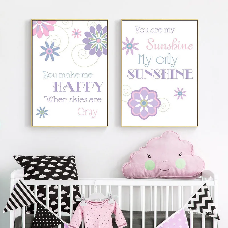 NDITB-Flower-Nursery-Quote-Posters-and-Prints-Canvas-Art-Painting-Nordic-Style-Kids-Decoration-Wall-Picture (2)