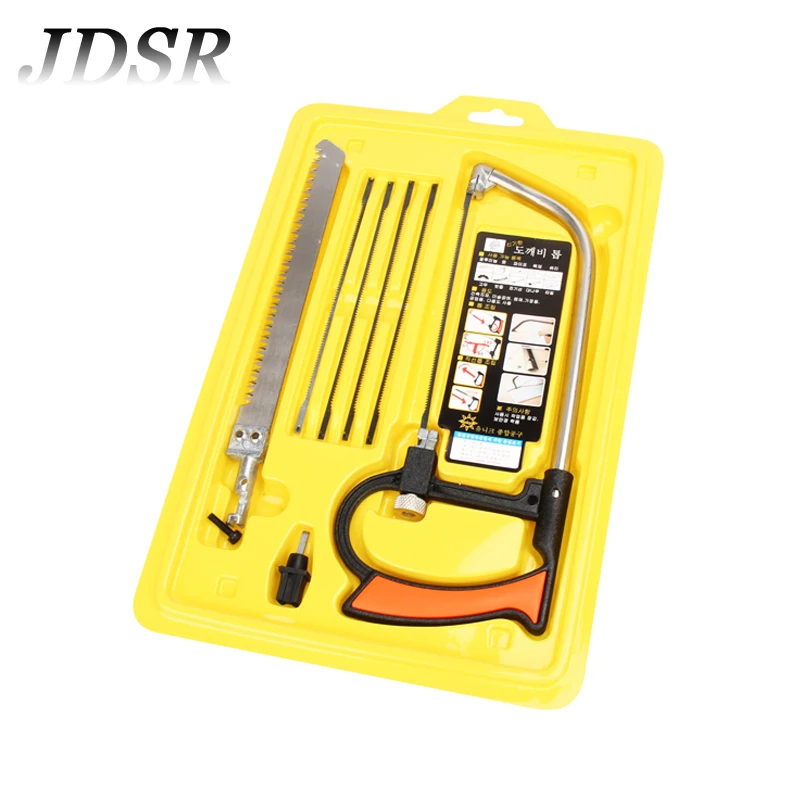 JDSR Mini Jig Saw Hand Saw Set DIY Woodworking Tool Plastic PVC Cutting Sawing Word Camping