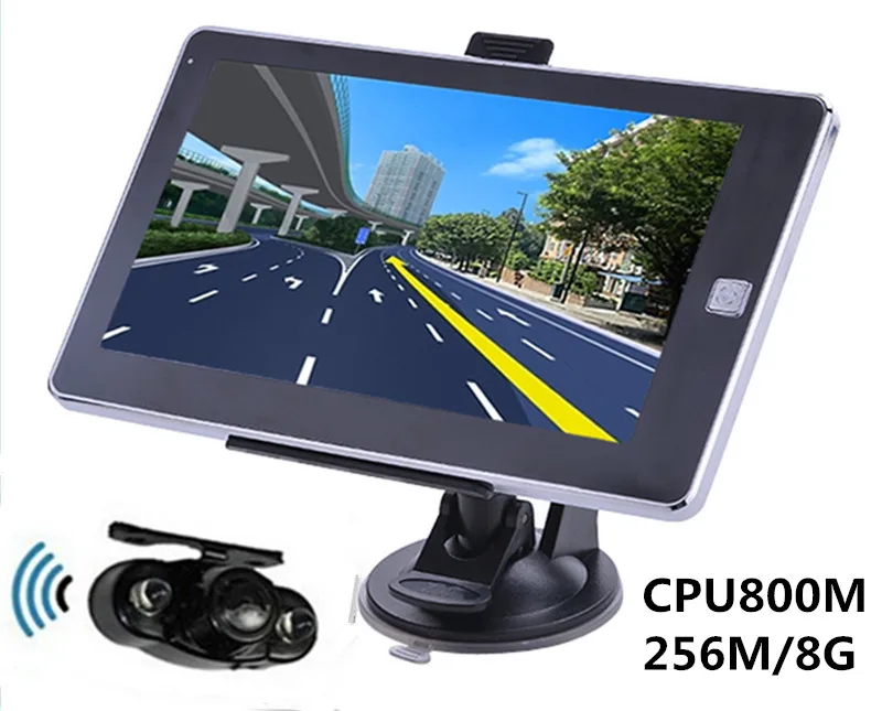 Reverse Parking System,7 inch car GPS Navigation 256M/8GB CPU800Mhz
