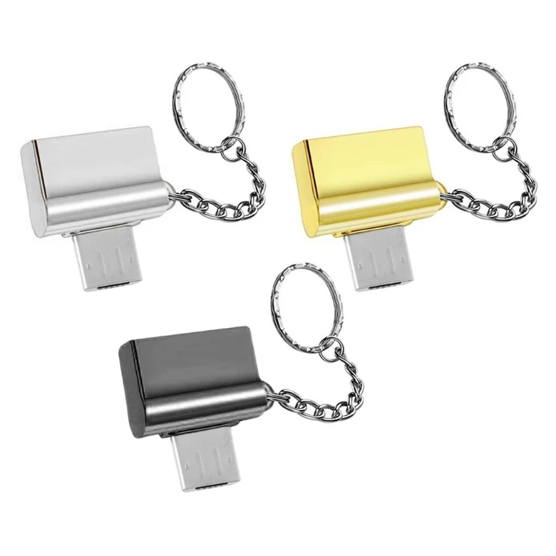 

Metal Micro USB Male OTG To USB 2.0 A Female Data Converter Adapter With Keyring