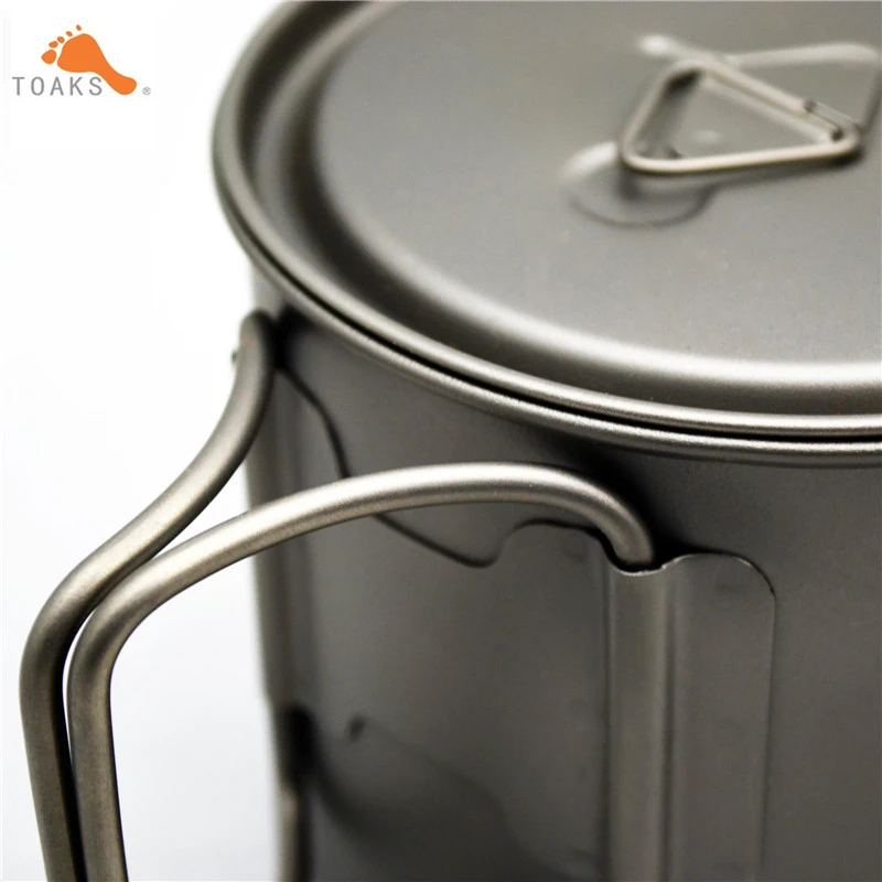 550 ml toaks al aire libre portátil camping Ultralight Titanium pot camping Titanium Bowl Vajilla para caminatas taza de titanio olla-550