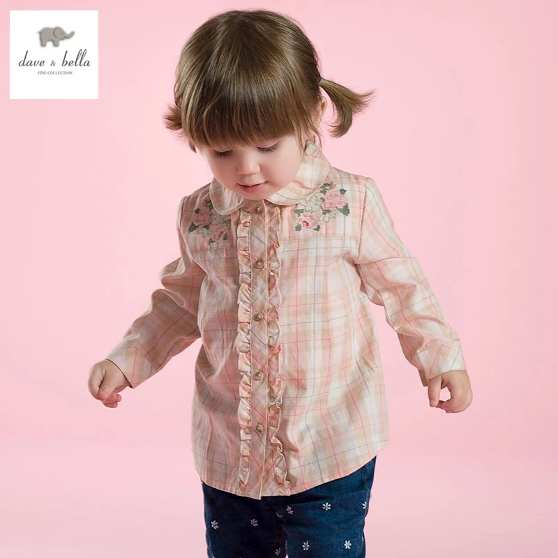 DB2892 dave bella autumn baby girls shirt girls lolita tops baby cotton tops baby tops baby