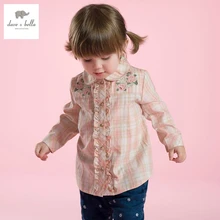 DB2892 dave bella automne bébé filles chemise filles lolita tops bébé coton tops bébé tops bébé chemises filles blouses