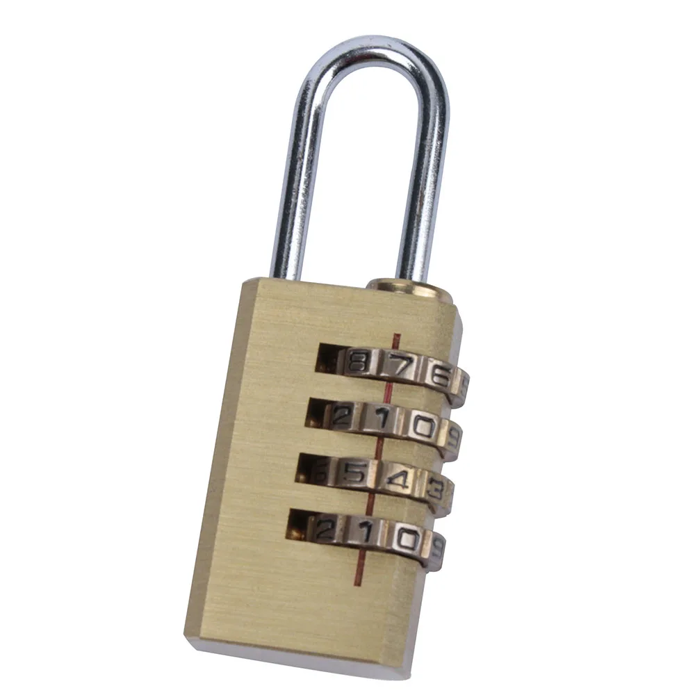 

4 Digit Metal Combination Password Lock Protable Travel Bag Plus Padlock Useful Suitcase Luggage Code Password Lock Padlock