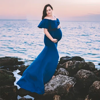 New Maternity Dress 2019 Maternity Photography Props Long Pregnancy Dress Clothes For Pregnant Women Pregnancy Clothes hi bloom new fashion summer maternity dress pregnant knee length clothes for pregnancy women elegant evening party vestidos