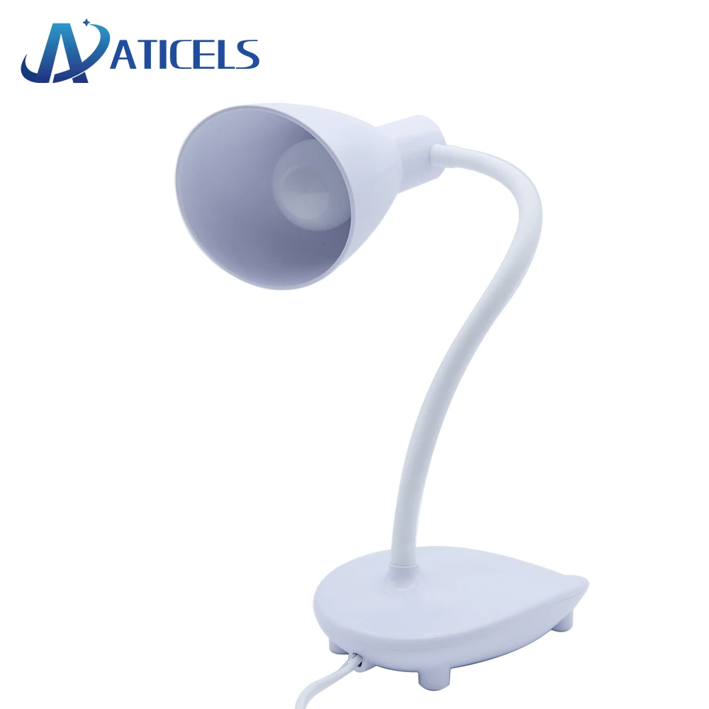  Desk Lamp with on/off switch EU/US Plug flexible table Lamp For Home Office Study Reading Light