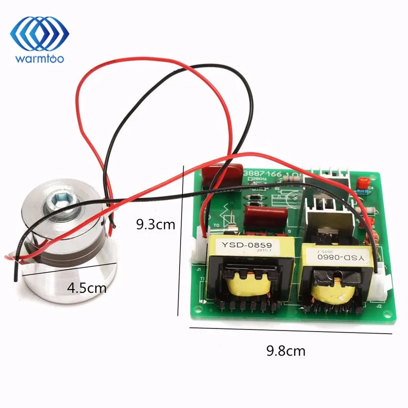 

AC 110V 100W 40K Ultrasonic Cleaner Power Driver Board+1PCS 60W 40K Transducer For Ultrasonic Cleaning Machines