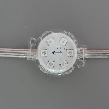 

40mm diameter;IP68;24V;UCS1903;addressable led smart module;1.44W;RGB full color;flat clear cover