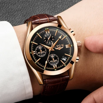 

2019 LIGE Watch Men Sport Quartz Fashion Leather Clock Mens Watches Top Brand Luxury Waterproof Business Watch Relogio Masculino