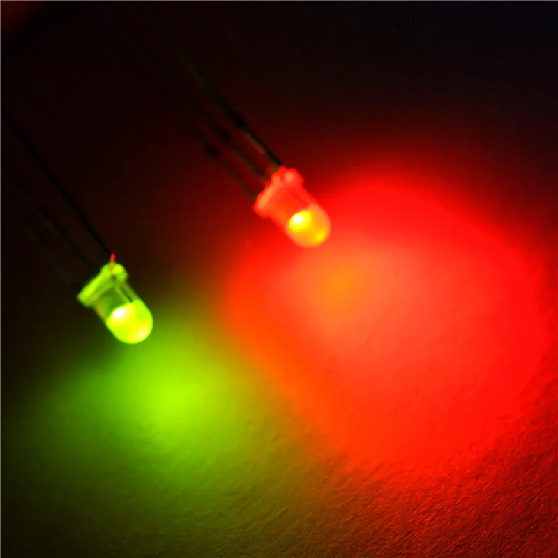 Led Lightemitting Diodes 3mm Round Red And Green Color Common Fog