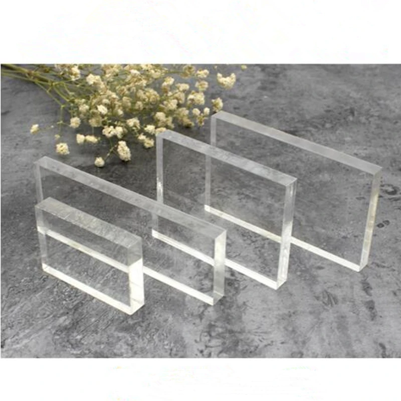 9 Sizes Clear Acrylic Stamp Block for DIY Crafts Card Making