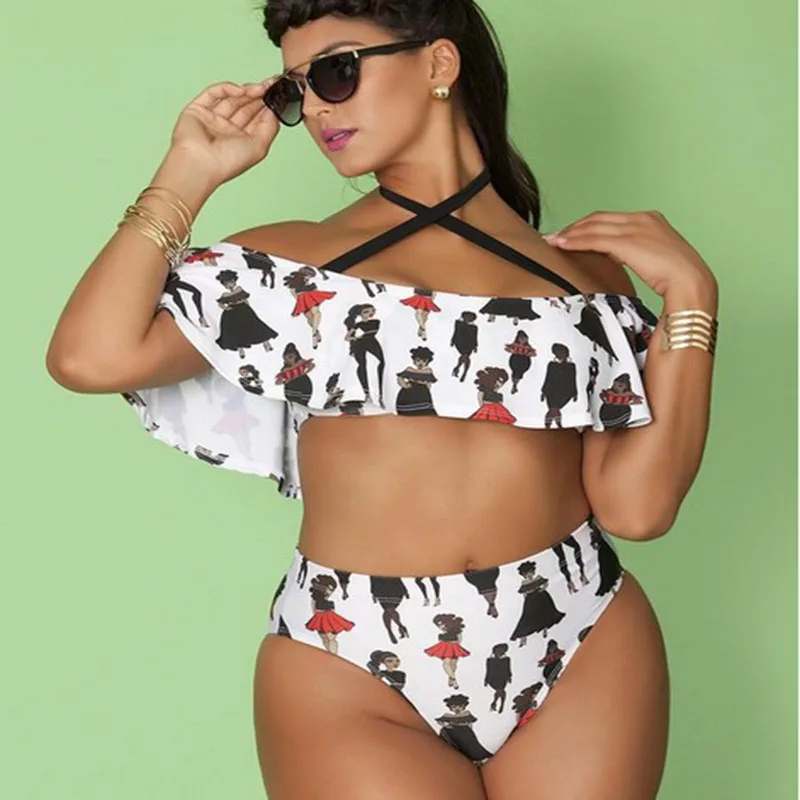 

Women plus Size Swimwear Bandage Push-up Padded Bra Bathing Swimsuit Bikini Set Ms Split Sexy Swimsuit plus Fertilizer to