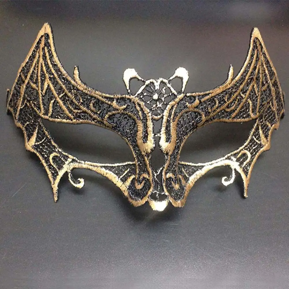 Сверкающая летучая мышь вампир кружевная маска на глаза для маскарада Хэллоуин женский мужской сексуальный костюм вечерние золотые маскарад