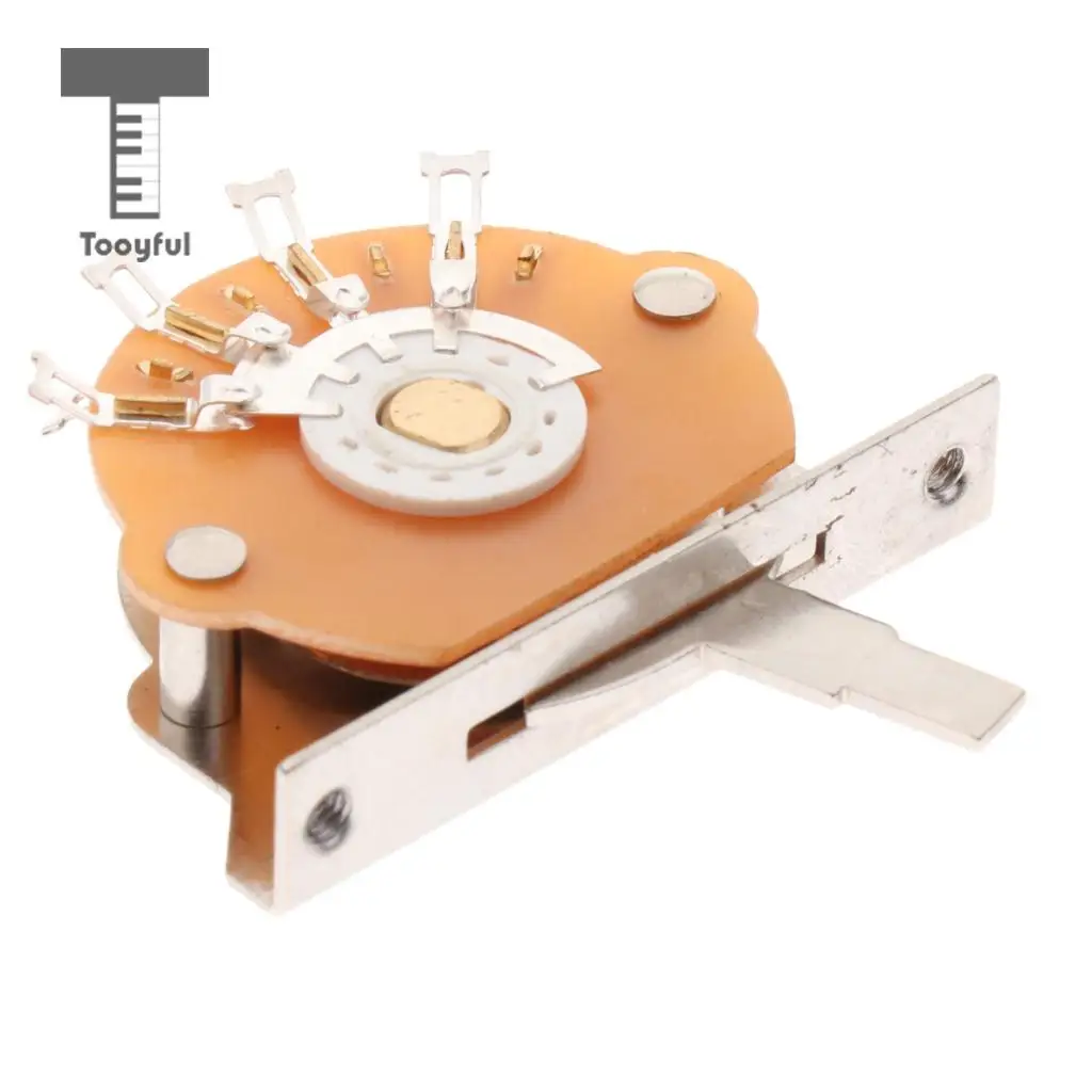 Tooyful 1 Set Alloy 5 Way Lever Pickup Selector Switch with 3pcs tip Stringed Instruments Accessory for Electric Guitar