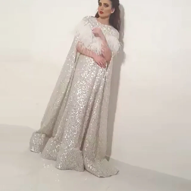 silver kaftan dress