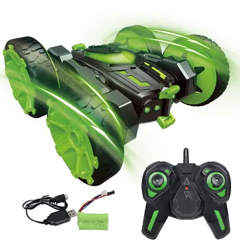 

1:8 RC car 360 rotating/ rolling double sided action stunt car Children's chargeable electric wireless remote control car toy