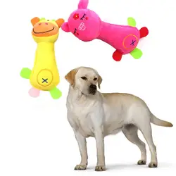 Дизайн жевательные игрушки Свинья мультфильм жевательные Squeaker животные игрушки для домашних животных флис Жевательная круг игрушка